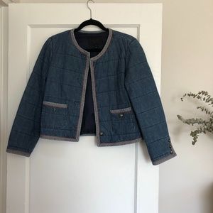 J. Crew Quilted Denim Coat